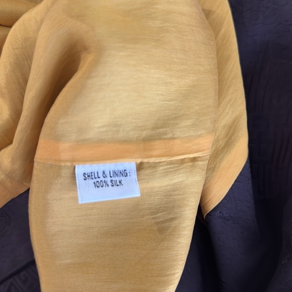 Shanghai Tang Brown Jacket Mandarin Silk Frog Closure Jacquard no signs of wear - Picture 6 of 7